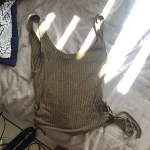 green and white croppe tanks